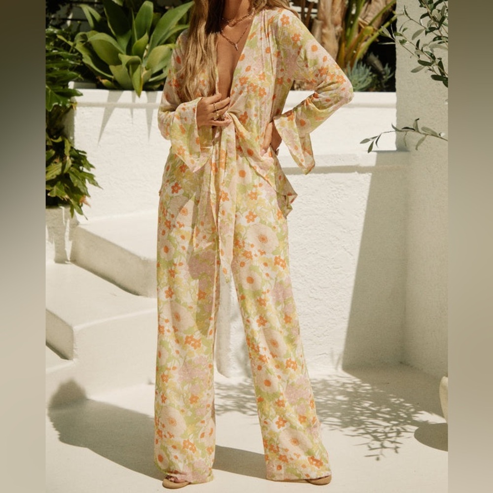 NADIAH LONG SLEEVE COVER UP SET - FLORAL